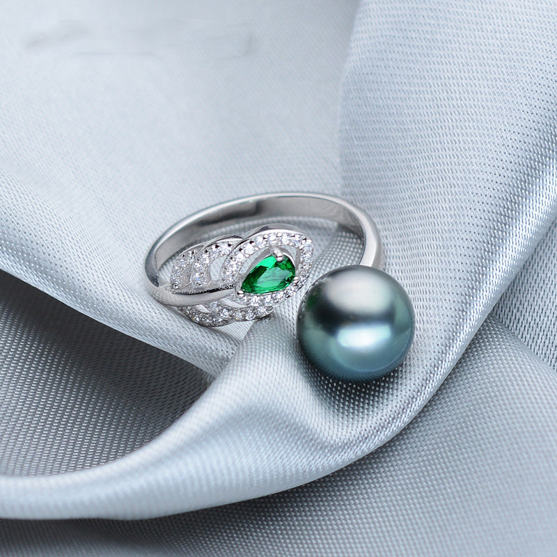 PEARL & GREEN SAPPHIRE RING – FAIRLEY