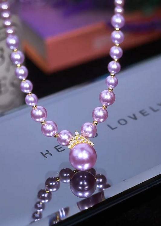 F005 Ice Queen Pearl Necklace Luxury Fashion Jewelry