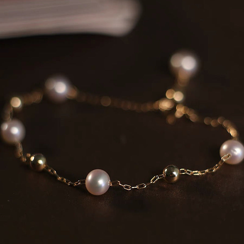 B201 Minimalist Light luxury Freshwater Pearl Bracelet Set