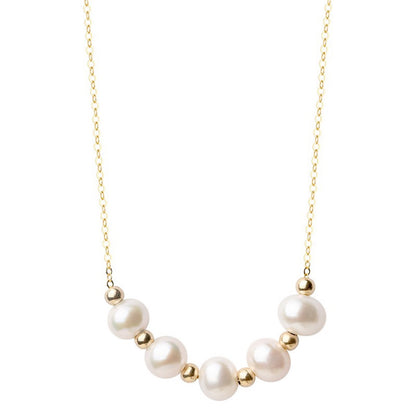 NC05 Smile Beaded Freshwater Pearl Necklace