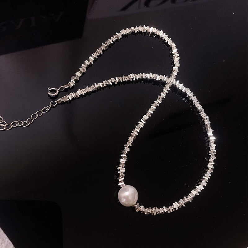SS01 9-10mm Freshwater Pearl Necklace & Bracelet | S925 Sterling Silver