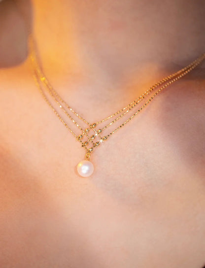 L301 Freshwater Pearl Necklace | 18k Gold Plated