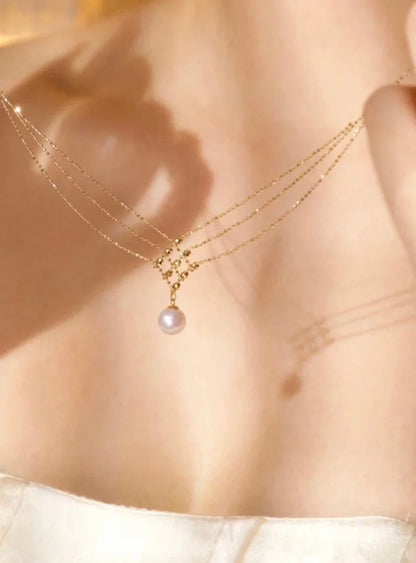 L301 Freshwater Pearl Necklace | 18k Gold Plated