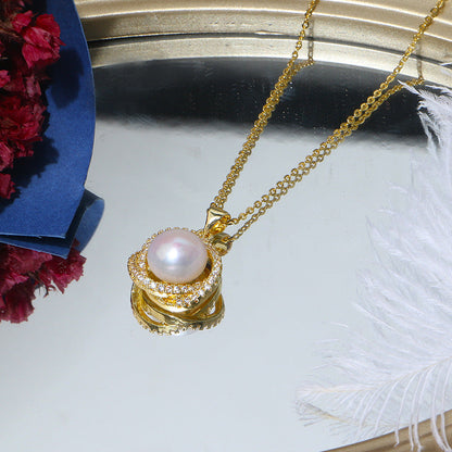 Nest Freshwater Pearl Pendant Necklace S302