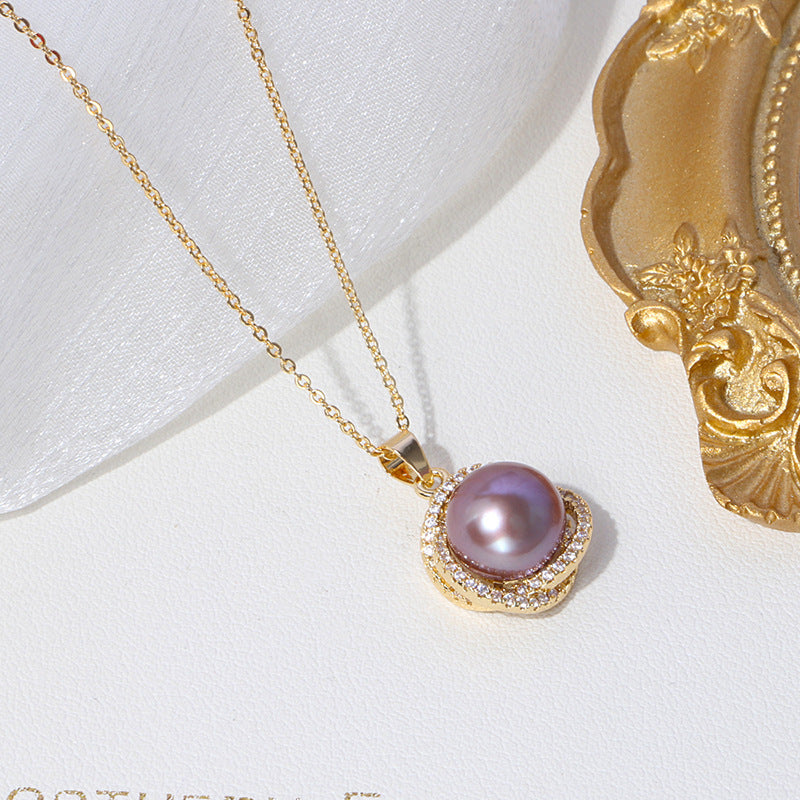 Nest Freshwater Pearl Pendant Necklace S303