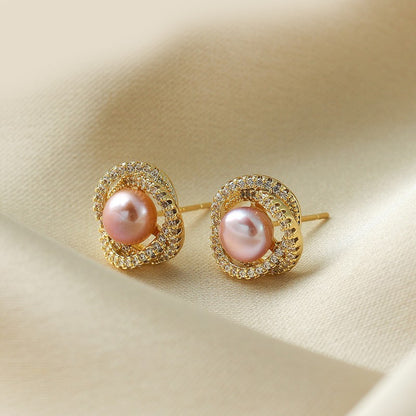 Nest Freshwater Pearl Earrings S302