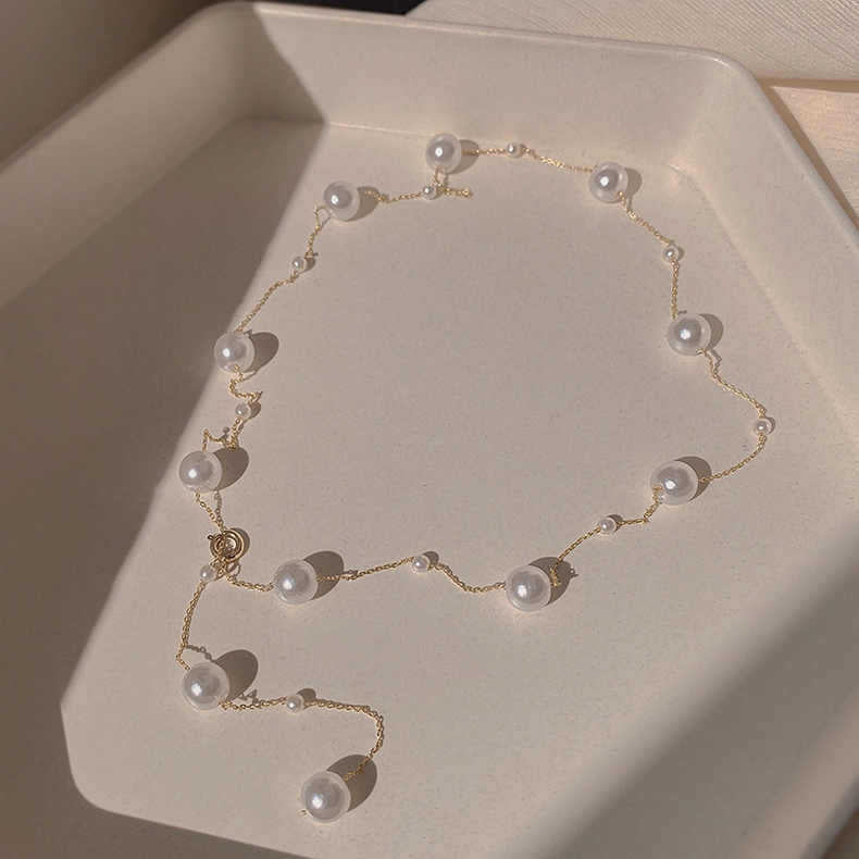 Y510 Collier chaîne de perles d'eau douce | S925 Argent Sterling