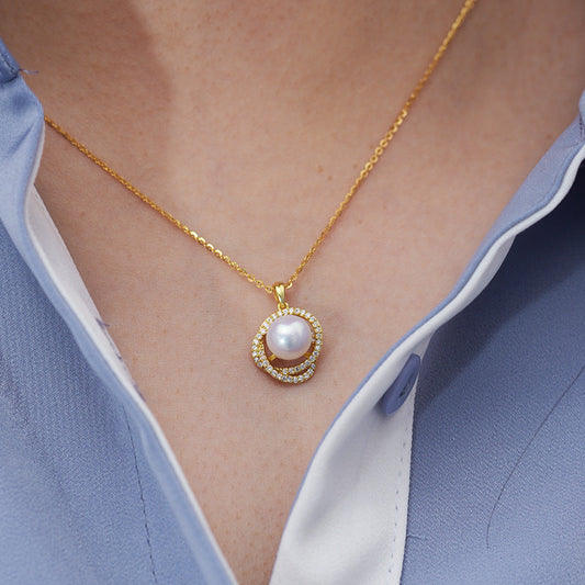 Nest Freshwater Pearl Pendant Necklace S302