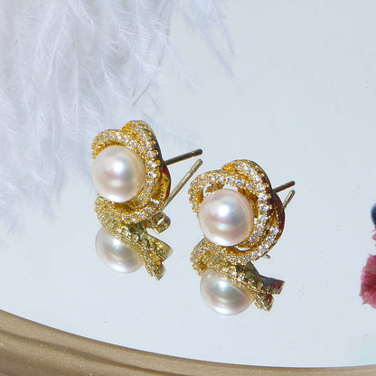 Nest Freshwater Pearl Earrings S302